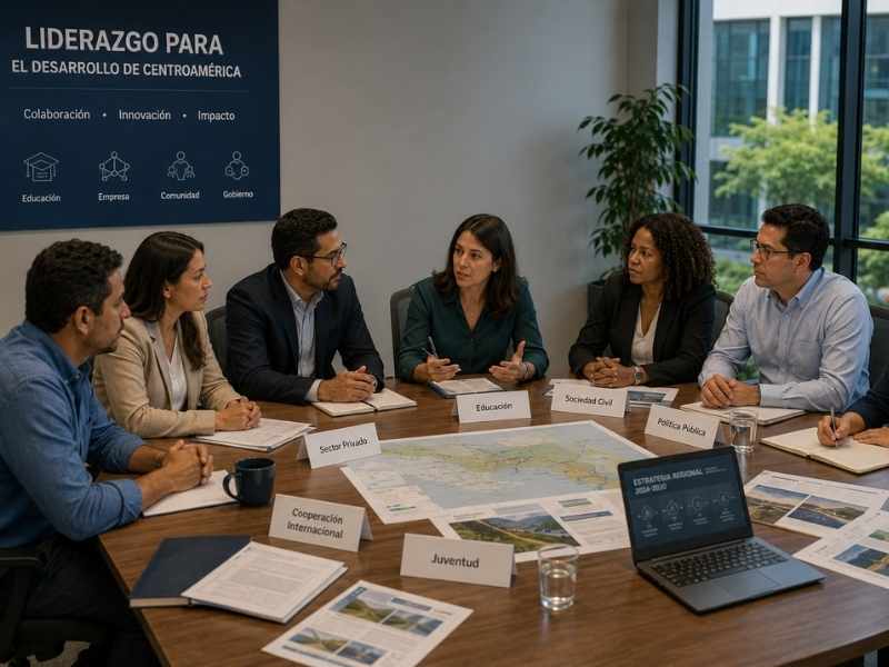 Regional leadership discussion involving professionals from Central America.
